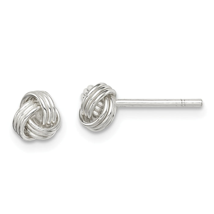 925 Sterling Silver Love Knot Post Earrings,