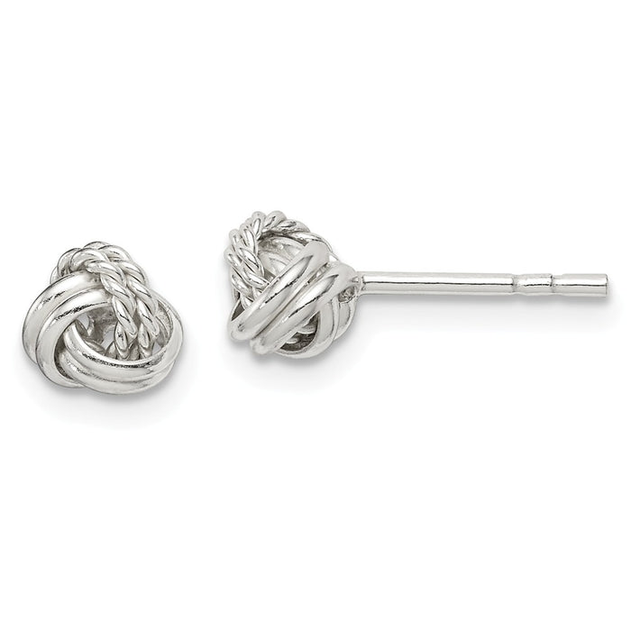 925 Sterling Silver Love Knot Post Earrings,