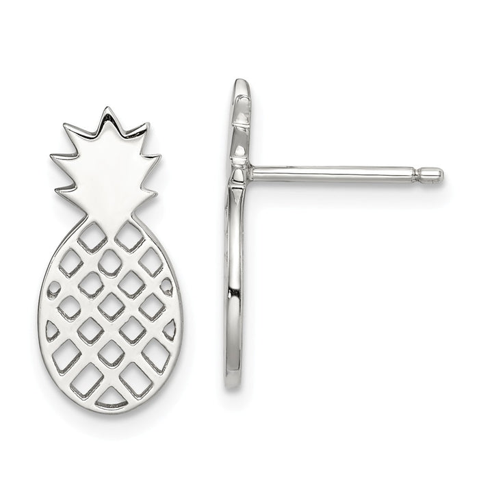 925 Sterling Silver Pineapple Stud Earrings,