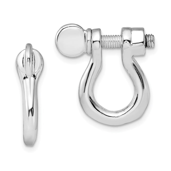 Million Themes 925 Sterling Silver Theme Earrings, Single Large Shackle Link Screw Earring