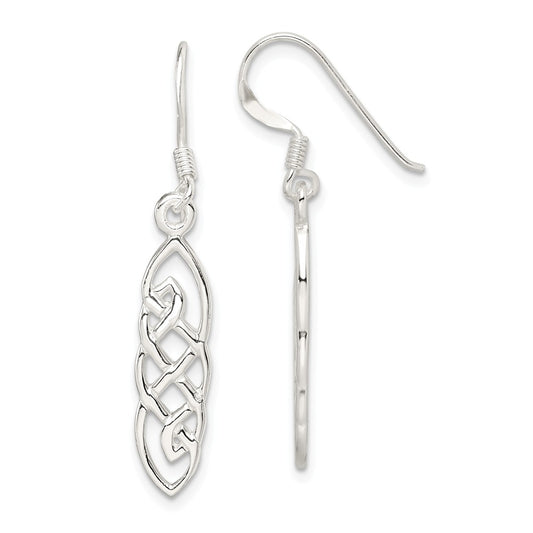 Stella Silver 925 Sterling Silver Dangle Earrings, 36mm x 7mm