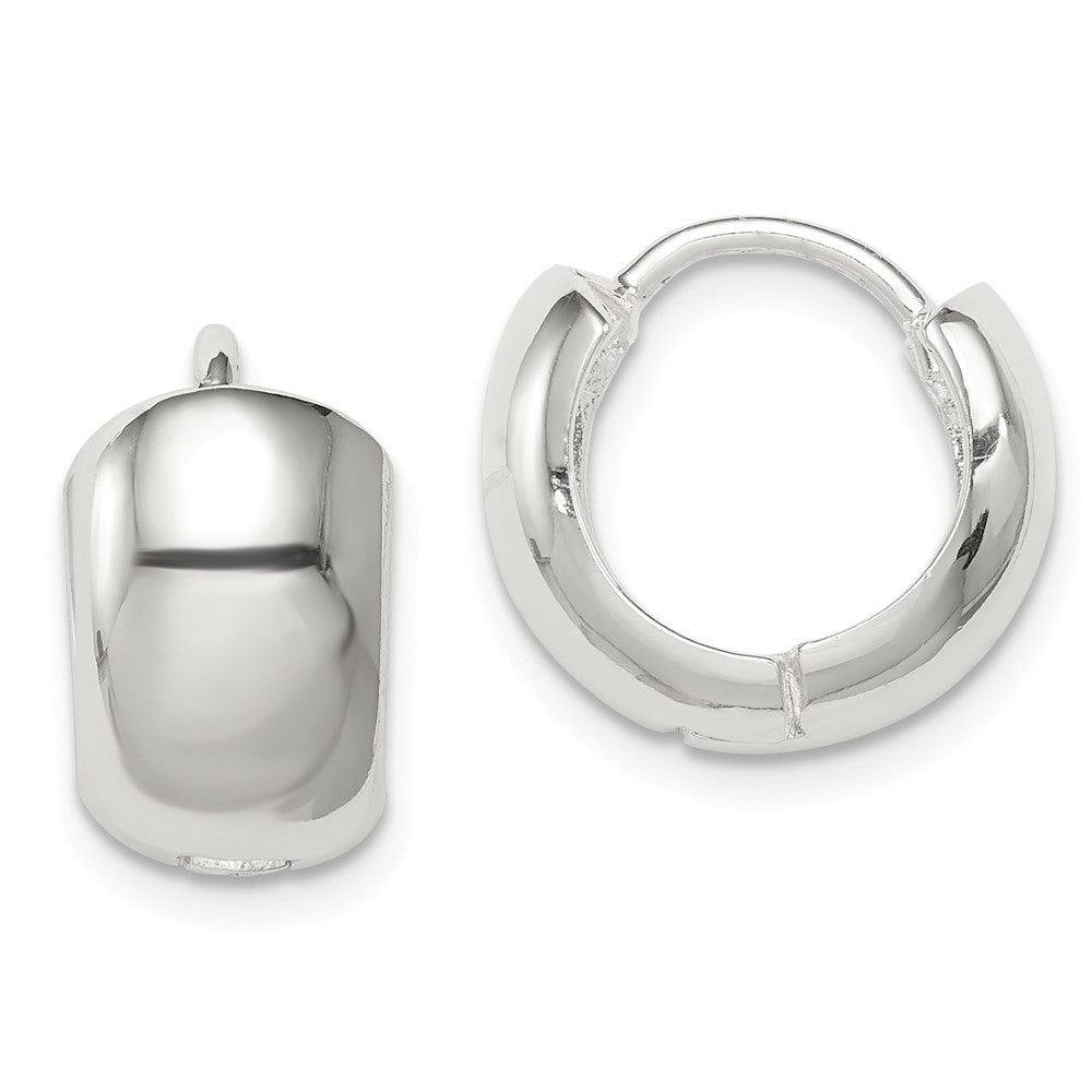 Stella Silver 925 Sterling Silver Huggy-Style Earrings, 10mm x 8mm
