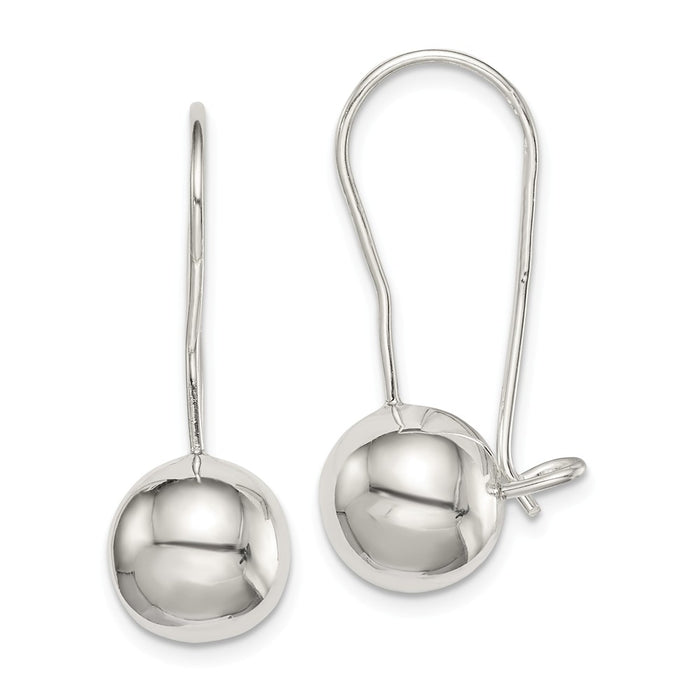 Stella Silver 925 Sterling Silver 10mm Ball Earrings, 25mm x 10mm