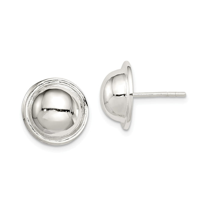 Stella Silver 925 Sterling Silver Circle Earrings, 14mm x 14mm