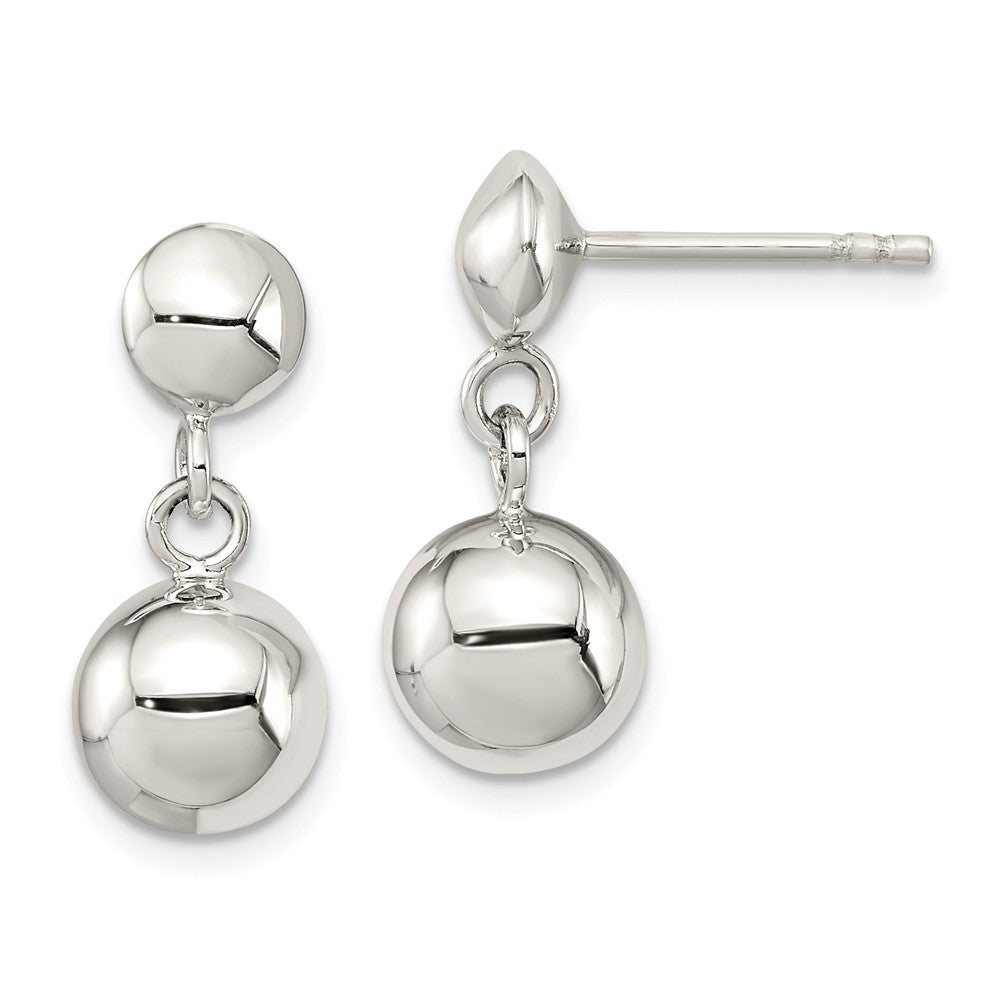 Stella Silver 925 Sterling Silver 8mm Dangle Ball Earrings, 18mm x 8mm
