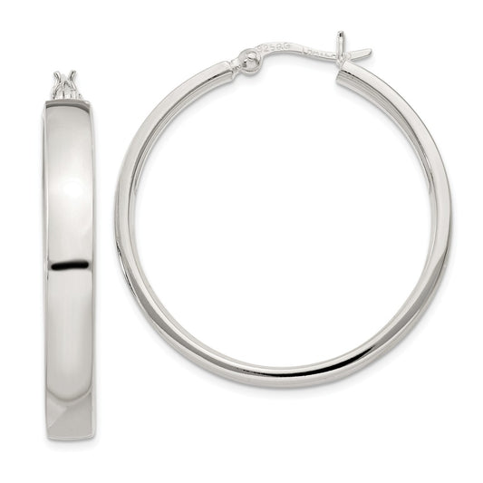 Stella Silver 925 Sterling Silver Hoop Earrings, 32mm x 31mm