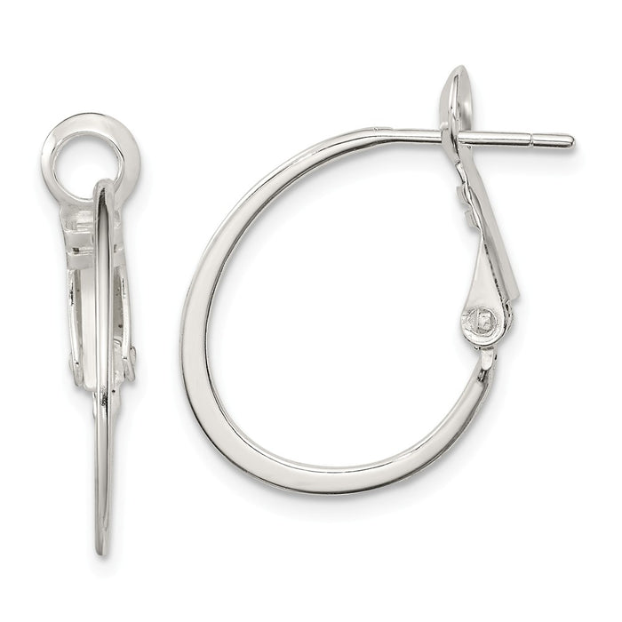 Stella Silver 925 Sterling Silver Hoop Clip Back Earrings, 22mm x 21mm