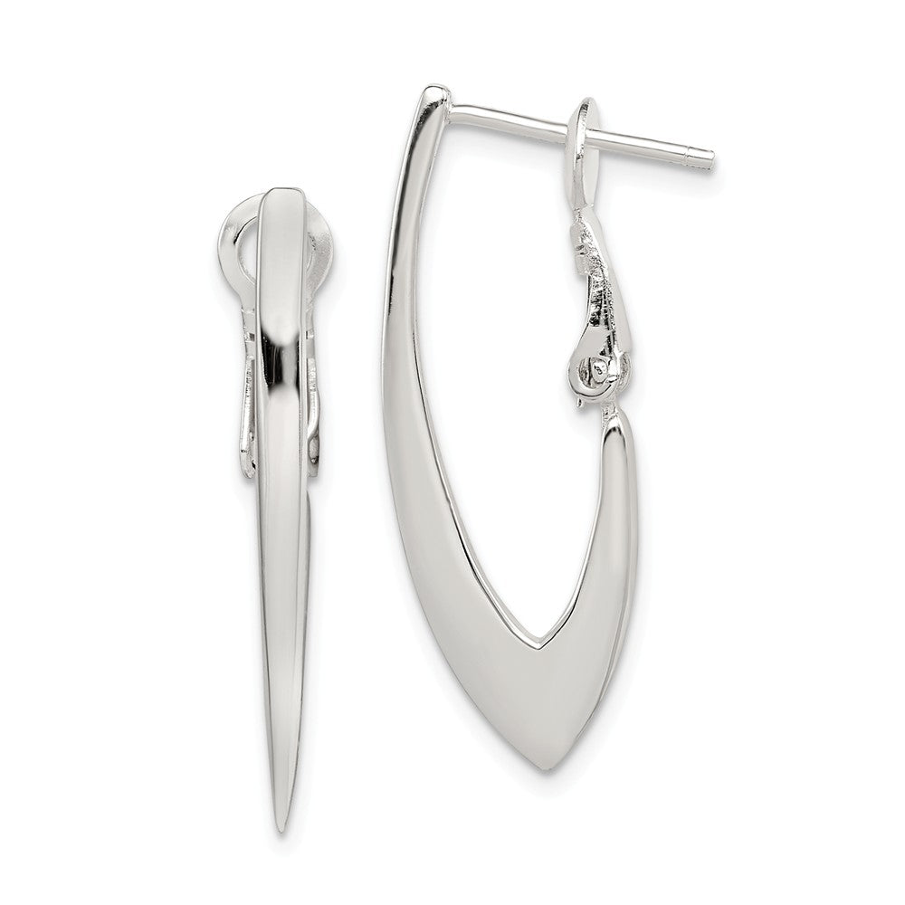 Stella Silver 925 Sterling Silver Clip Back Earrings, 30mm x 11mm