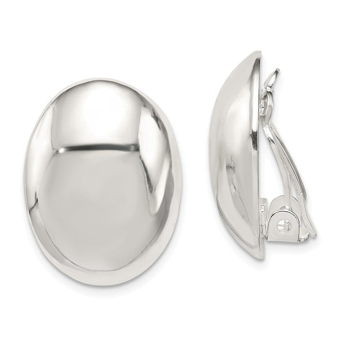 Stella Silver 925 Sterling Silver Non-Pierced Earrings, 22mm x 15mm