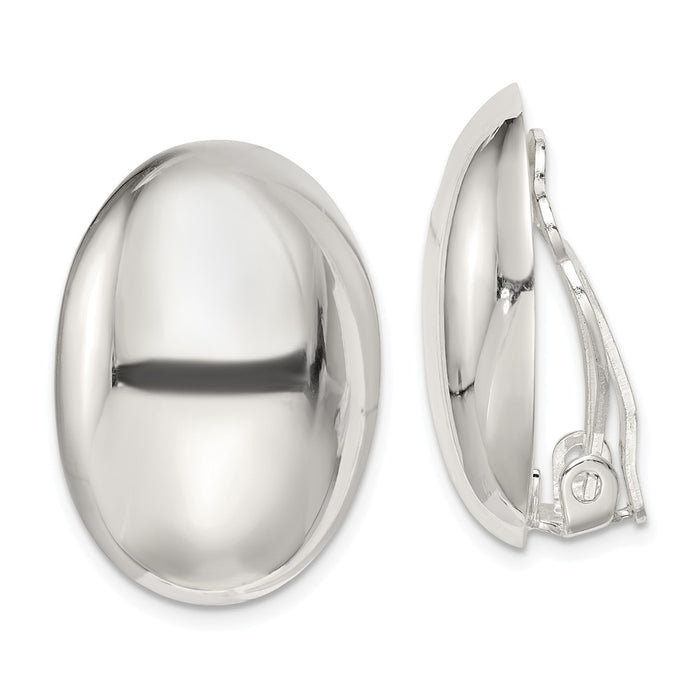 Stella Silver 925 Sterling Silver Non-Pierced Earrings, 25mm x 18mm