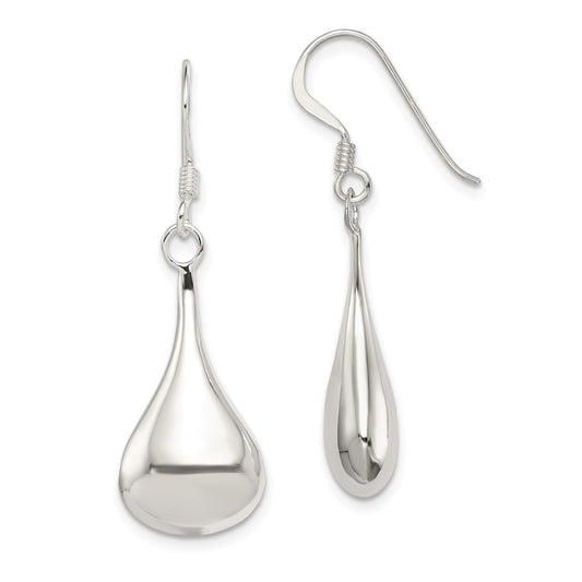Stella Silver 925 Sterling Silver Teardrop Earrings, 35mm x 13mm