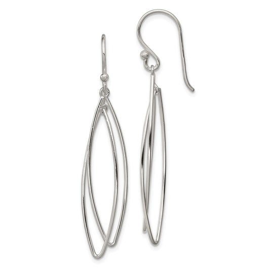 Stella Silver 925 Sterling Silver Multi-Hoop Dangle Earrings, 58mm x 9mm