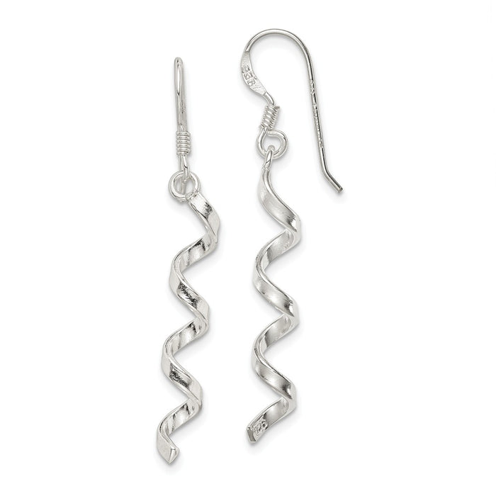 Stella Silver 925 Sterling Silver Fancy Earrings, 42mm x 5mm