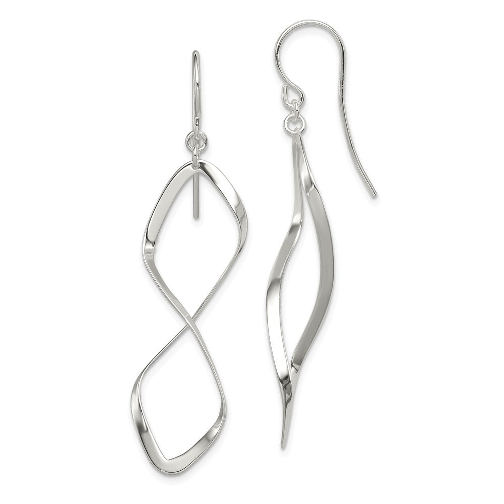Stella Silver 925 Sterling Silver Dangle Earrings, 50mm x 14mm
