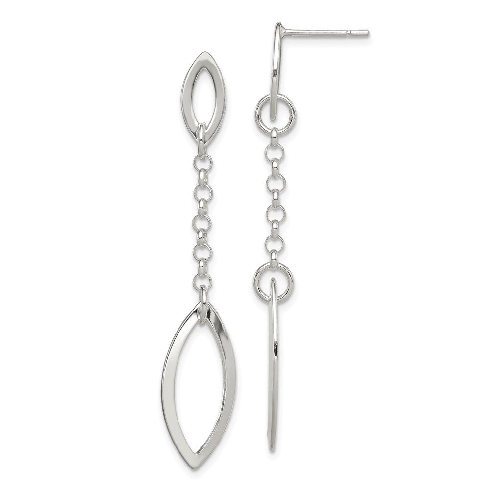 Stella Silver 925 Sterling Silver Fancy Post Earrings, 55mm x 10mm