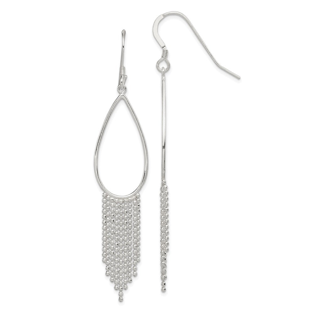 Stella Silver 925 Sterling Silver Fringe Dangle Earrings, 71mm x 13mm