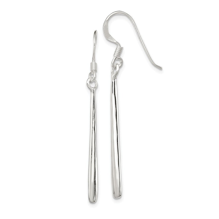 Stella Silver 925 Sterling Silver Tear Drop Bar Earrings, 45mm x 4mm