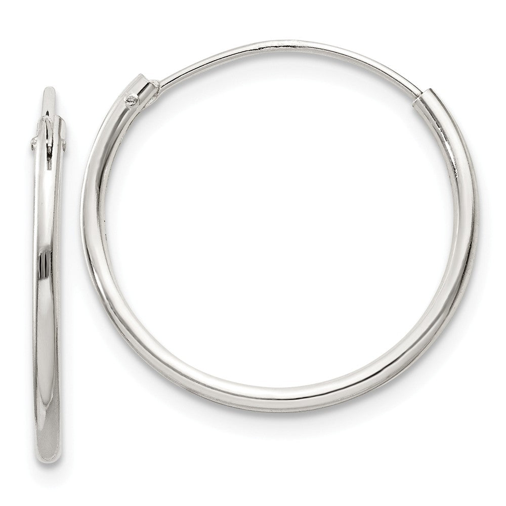 Stella Silver 925 Sterling Silver 1.3mm Hoop Earrings, 20mm x 20mm