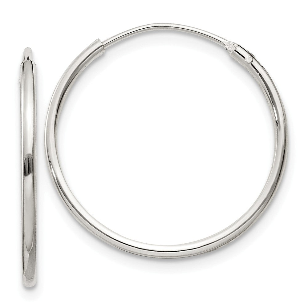 Stella Silver 925 Sterling Silver 1.3mm Hoop Earrings, 21mm x 21mm