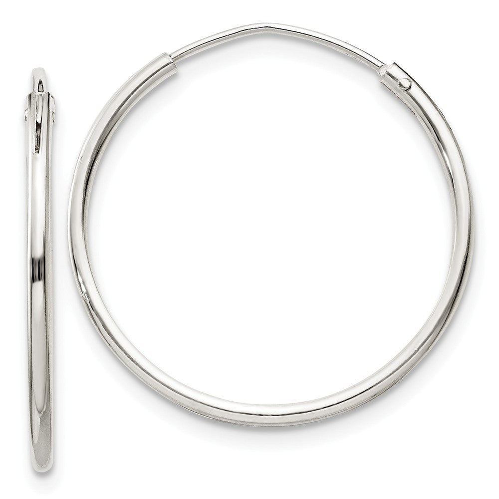 Stella Silver 925 Sterling Silver 1.3mm Hoop Earrings, 22mm x 22mm