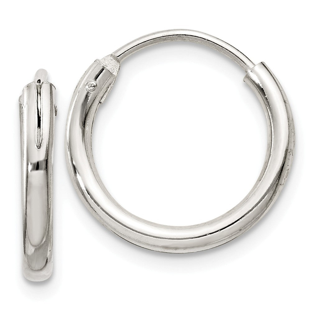 Stella Silver 925 Sterling Silver 2mm Hoop Earrings, 15mm x 15mm