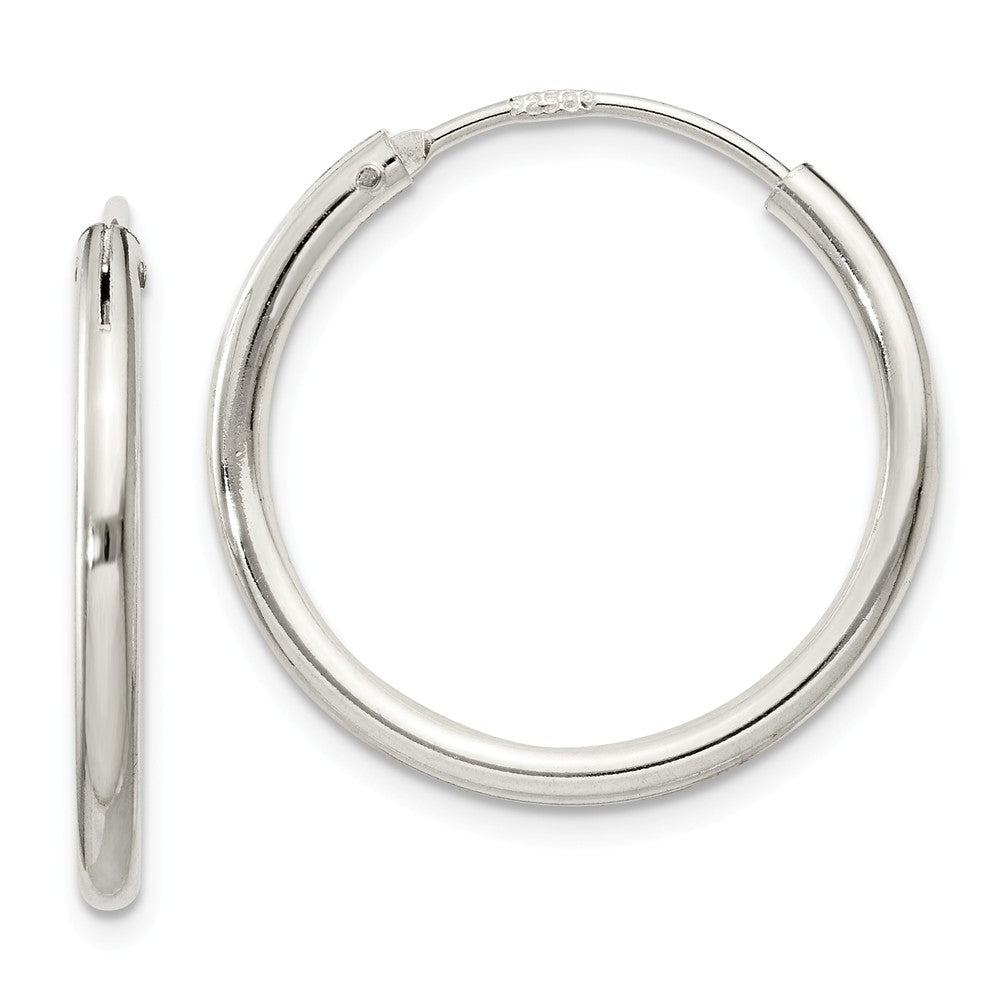 Stella Silver 925 Sterling Silver 2mm Hoop Earrings, 22mm x 22mm