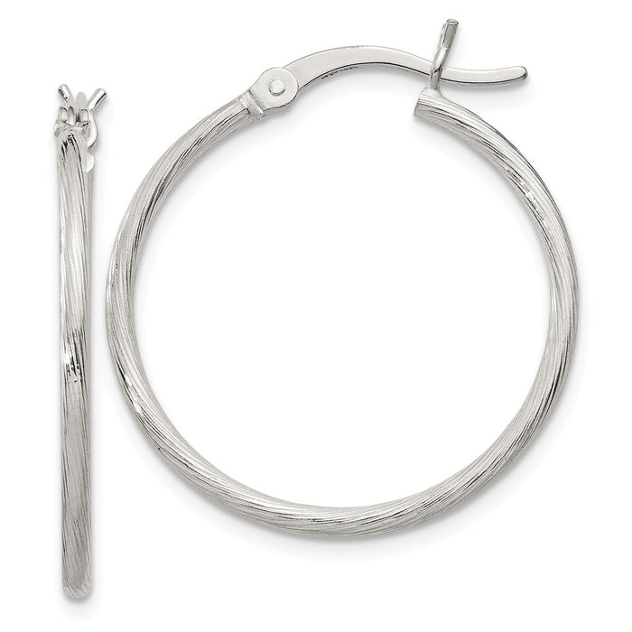 Stella Silver 925 Sterling Silver Hoop Earrings, 27mm x 25mm