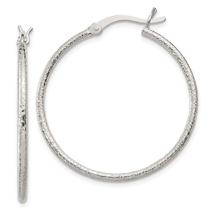 Stella Silver 925 Sterling Silver 30mm Hoop Earrings, 32mm x 30mm