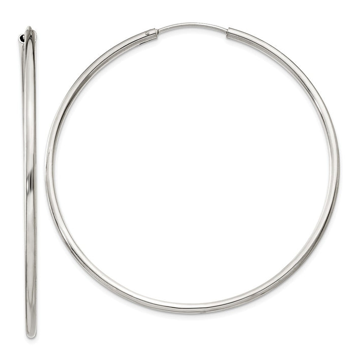 Stella Silver 925 Sterling Silver Hoop Earrings, 55mm x 55mm