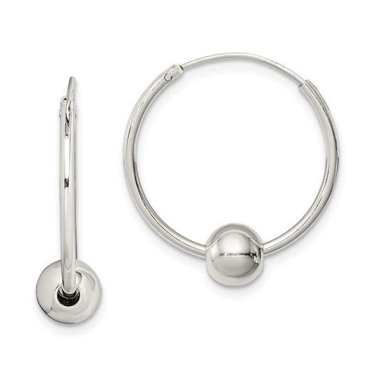 Stella Silver 925 Sterling Silver Hoop Earrings, 22mm x 20mm