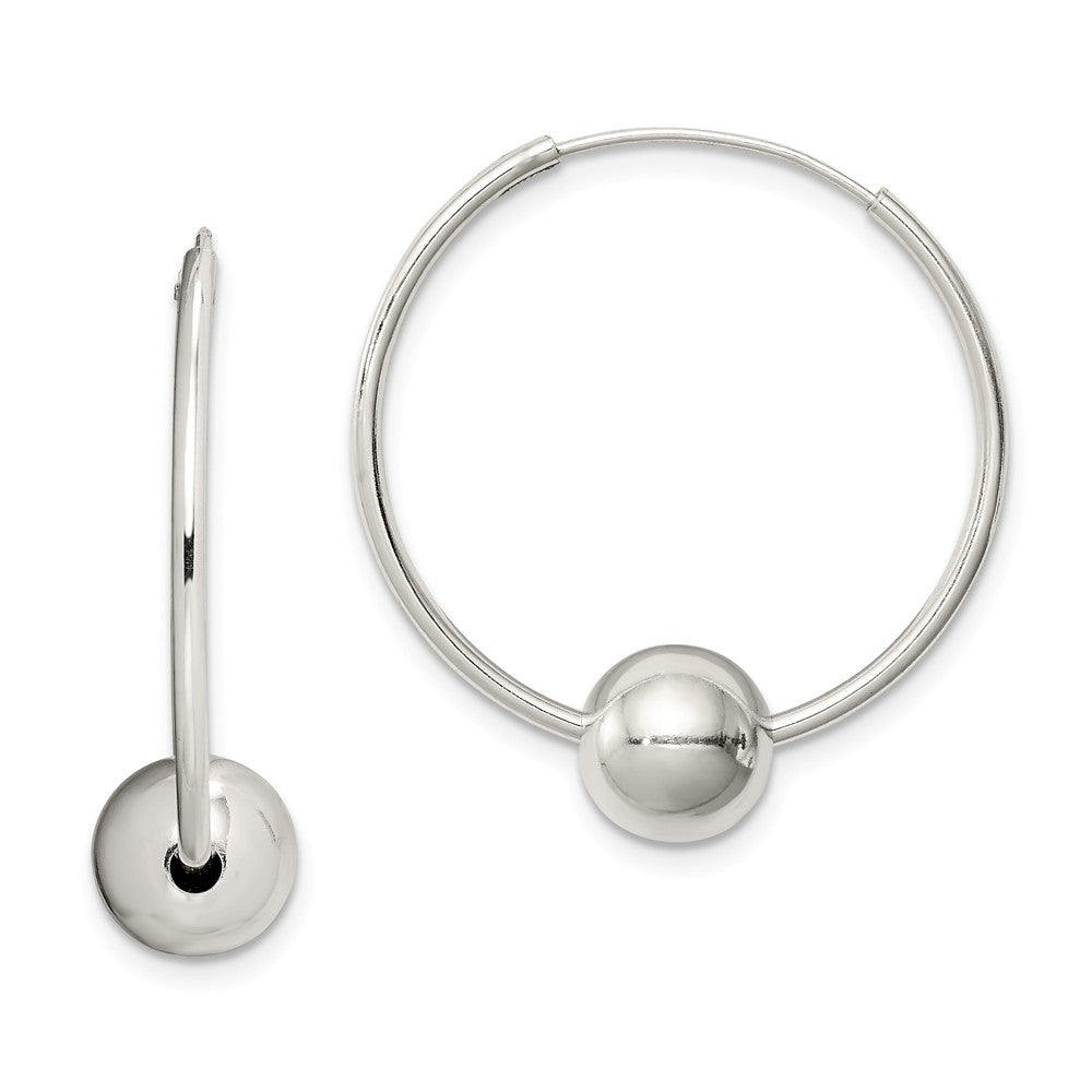 Stella Silver 925 Sterling Silver Hoop Earrings, 28mm x 26mm