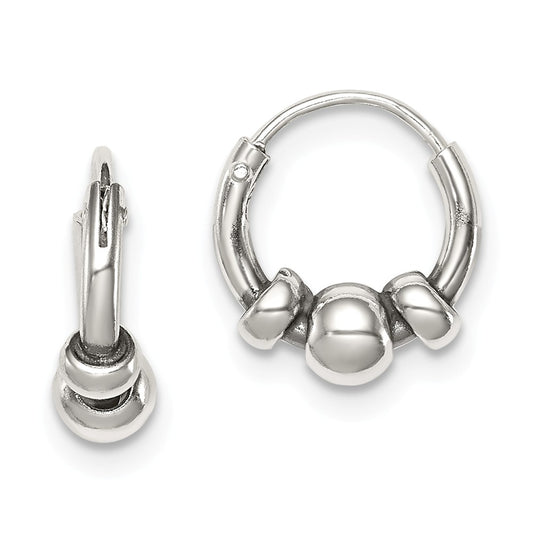 Stella Silver 925 Sterling Silver Hoop Earrings, 10mm x 10mm
