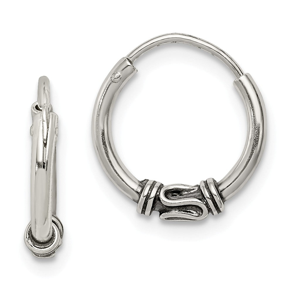 Stella Silver 925 Sterling Silver Hoop Earrings, 11mm x 12mm