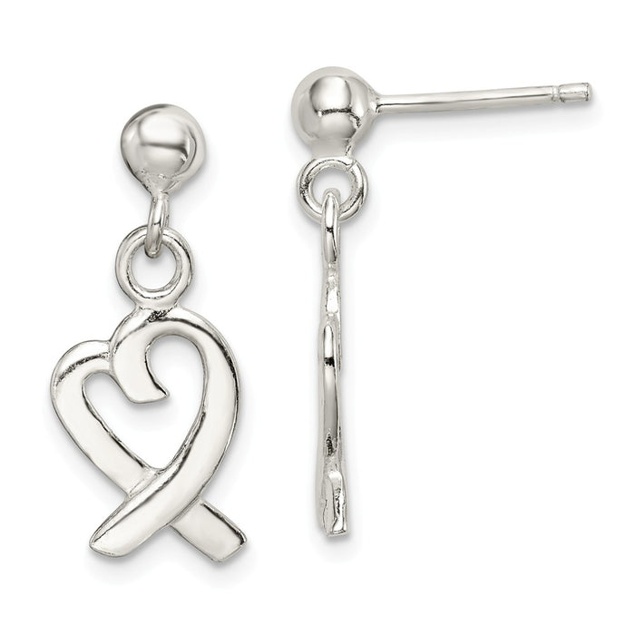 Stella Silver 925 Sterling Silver Earrings, 24mm x 10mm