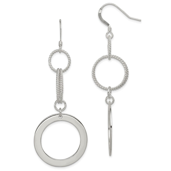 Stella Silver 925 Sterling Silver Earrings, 61mm x 19mm