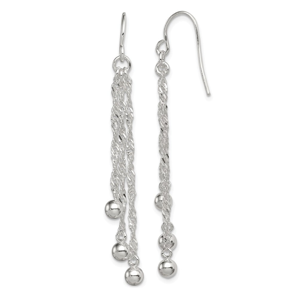 Stella Silver 925 Sterling Silver Dangle Earrings, 59mm x 6mm