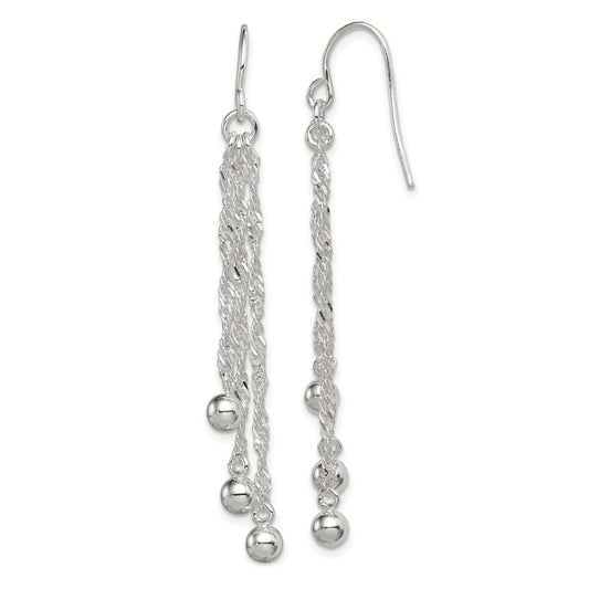 Stella Silver 925 Sterling Silver Dangle Earrings, 59mm x 6mm