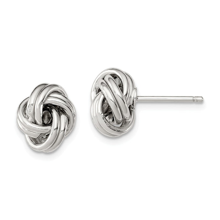 Stella Silver 925 Sterling Silver Love Knot Earrings, 12mm x 11mm