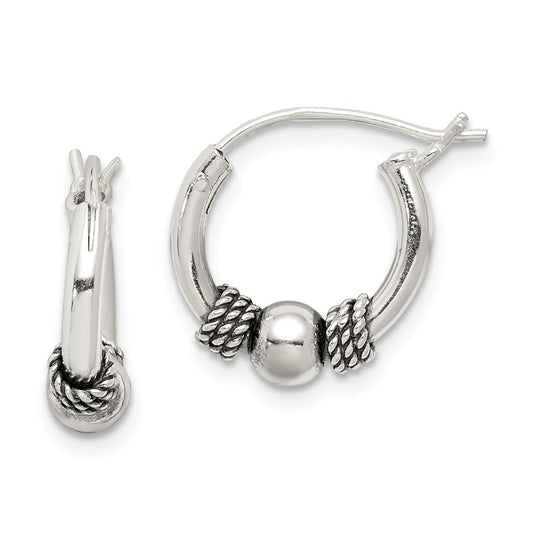 Stella Silver 925 Sterling Silver Hoop Earrings, 16mm x 5mm