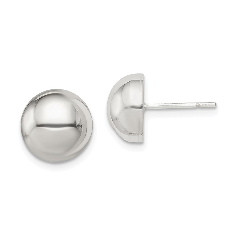 Stella Silver 925 Sterling Silver Button Earrings, 10mm x 10mm