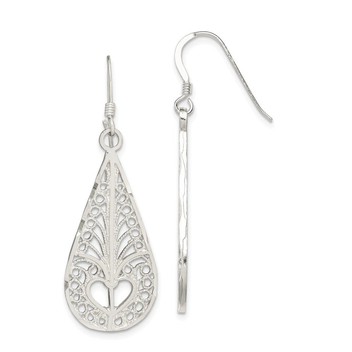 Stella Silver 925 Sterling Silver Earrings, 44mm x 15mm