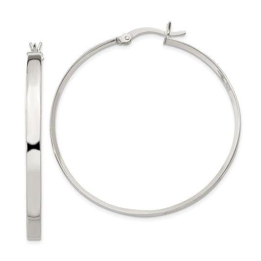 Stella Silver 925 Sterling Silver 40mm Hoop Earrings, 40mm x 40mm