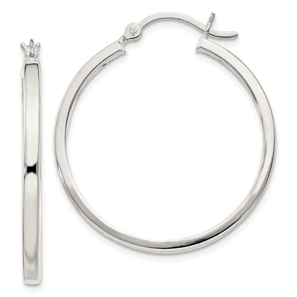 Stella Silver 925 Sterling Silver 2.5mm Polished Hoop Earrings, 31mm x 31mm