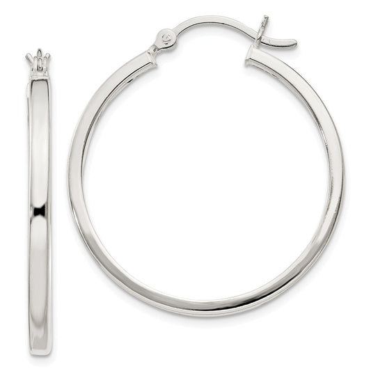 Stella Silver 925 Sterling Silver 2.5mm Polished Hoop Earrings, 31mm x 31mm