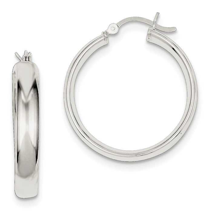 Stella Silver 925 Sterling Silver 30mm Hoop Earrings, 30mm x 30mm