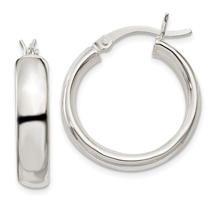 Stella Silver 925 Sterling Silver 20mm Hoop Earrings, 20mm x 20mm
