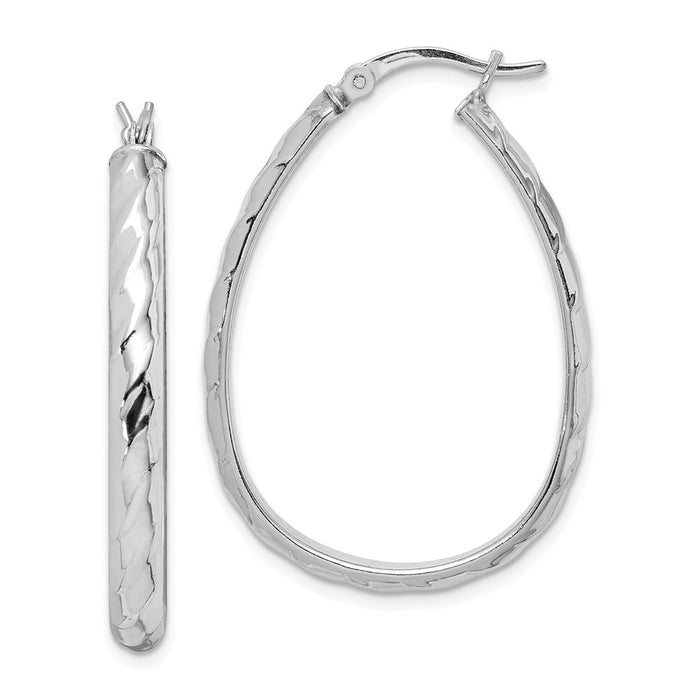 Stella Silver 925 Sterling Silver 4mm Twist Hoop Earrings, 23mm x 4mm
