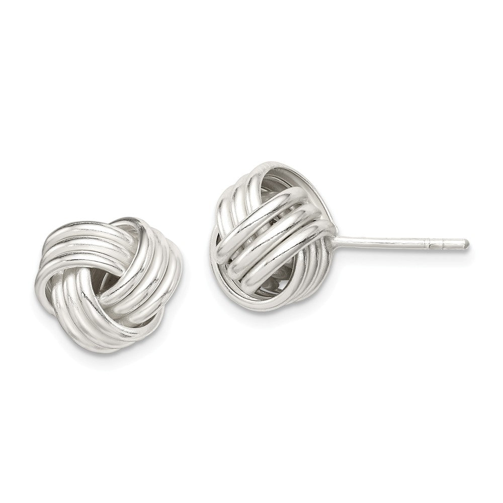 Stella Silver 925 Sterling Silver Twisted Knot Post Earrings, 14mm x 12mm