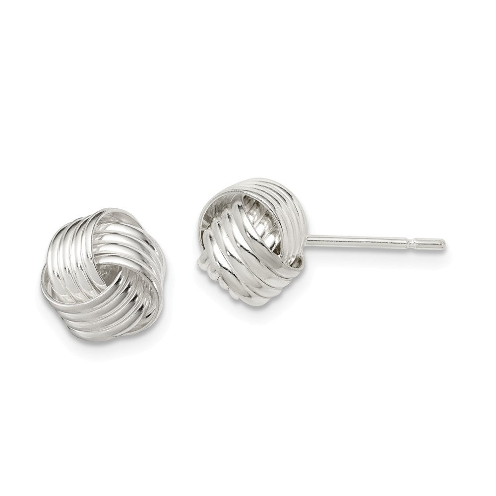 Stella Silver 925 Sterling Silver Love Knot Earrings, 10mm x 8mm