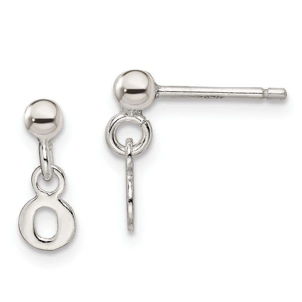 Stella Silver 925 Sterling Silver Polished O Dangle Post Earrings, 13mm x 5mm